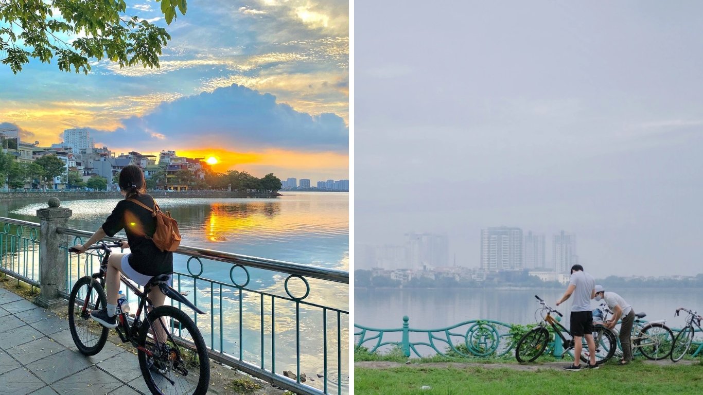 Hanoi City Bike Tour in Early Morning